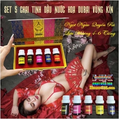 SET 5 CHAI TINH DẦU NƯỚC HOA DUBAI VÙNG KÍN NGỌT NGÀO QUYẾN RŨ LƯU HƯƠNG 4-6 TIẾNG