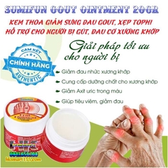 SUMIFUN GOUT OINTMENT 20GR- KEM THOA GIẢM SƯNG ĐAU GOUT, XẸP TOPHI, HỖ TRỢ CHO NGƯỜI BỊ GÚT, ĐAU CƠ XƯƠNG KHỚP
