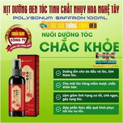 XỊT DƯỠNG ĐEN TÓC TINH CHẤT NHỤY HOA NGHỆ TÂY POLYGONUM SAFFRON 100ML DƯỠNG TÓC ĐEN, DÀY, CHẮC KHỎE NGĂN GÃY RỤNG