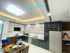 Tủ bếp inox cánh kính đẹp