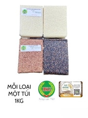 COMBO 4 LOẠI GẠO THỰC DƯỠNG KHÔNG DƯ LƯỢNG THUỐC BẢO VỆ THỰC VẬT TÚI 1KG MỖI LOẠI DÙNG THỬ