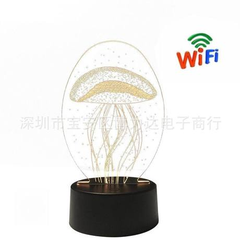 Camera wifi ngụy trang đèn LED 3D coi qua điện thoại