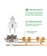 Ổ Cắm Điện Gongniu 6 Ổ Đa Năng 1 Công Tắc – Công Suất 10A/250/2500W – Trắng – Chính Hãng (N1330)