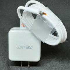 Bộ Sạc Cáp SuperVOOC Oppo Find X 50W - Cáp SuperVOOC Type-C (Chân Vàng)