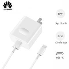 Bộ Sạc Siêu Nhanh Huawei SuperCharge 40W (có Cáp Type-C 5A) - Hàng Chính Hãng