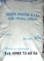 nhôm Kali sunphat, phèn chua, Aluminium potassium sulfate, KAl(SO4)2