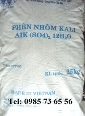 bán KAl(SO4)2, phèn kép kali nhôm sunphat, Potassium aluminium sulfate