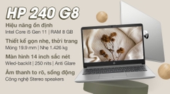 Laptop HP 240 G8 (3D3H7PA )/ Silver/ Intel Core i5-1135G7 (up to 4.20 Ghz, 8 MB)/ RAM 8GB DDR4/ 512GB SSD/ 14 inch FHD/ Intel Iris Xe Graphics/ WL+BT/ 3 Cell 41 Whrs/ Win 10SL/ 1 Yr