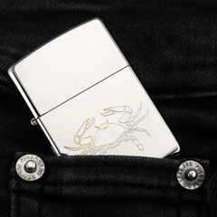 Zippo Khắc 12 Cung Hoàng Đạo Cự Giải - Cancer zippo cao cấp