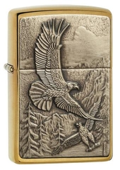 Zippo Where Eagles Dare Brushed Brass