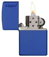 Zippo Royal Blue Matte with Zippo Logo 2