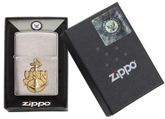 Zippo US Navy Anchor Emblem Brushed  4