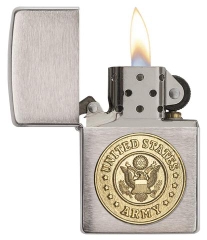 Zippo US Army Emblem Rrushed Chrome 2