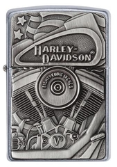 Zippo Harley Davidson Motor Flag Street Chromre 1