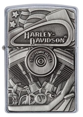 Zippo Harley Davidson Motor Flag Street Chromre 1