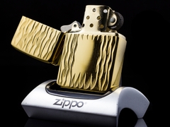 Zippo La Mã Gạch Mạ Vàng Bark Gold Plated 22K V 1980 6