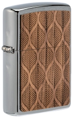 Zippo WOODCHUCK USA Walnut Leaves 49708