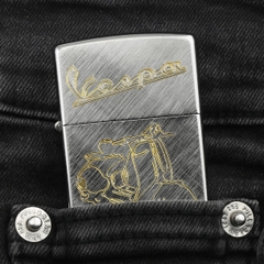 Zippo Khắc Vespa Fan Made xe máy