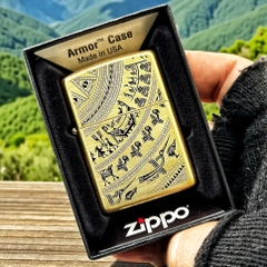 Hộp Quẹt Zippo Trống Đồng Việt Nam Đồng Vàng Nguyên Khối Vỏ Dày | Made In USA