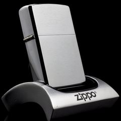 Zippo Cổ Brushed Chrome Mộc Đáy Ngược 4 Gạch 1978