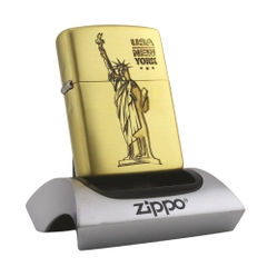 Zippo Nữ Thần Tự Do Statue of Liberty Đồng Nguyên Khối Vỏ Dày | Made In USA