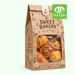 In túi giấy đựng bánh ngọt, túi giấy bakery theo yêu cầu