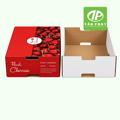 In hộp giấy đựng cherry theo yêu cầu