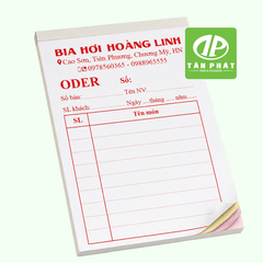 in phiếu order nhà hàng