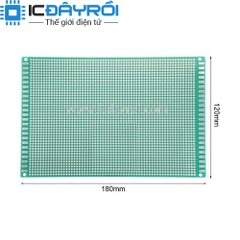 PCB 12x18cm phủ xanh một mặt