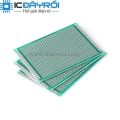 PCB 6x8cm phủ xanh hai mặt