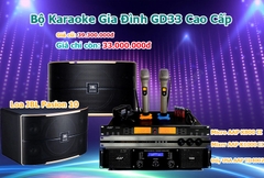 Bộ Karaoke Gia Đình  GD33 Cao Cấp Đẩy AAP 4002, Mixer K1000ii, Loa JBL Pasion10