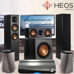 Bộ 5.1 Amply Denon Heos AVR - Front Klipsch 620F- Sur Heos 1