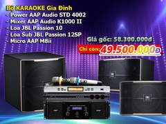 Bộ Karaoke Gia Đình Cao Cấp Đẩy AAP 4002, Mixer K1000ii, Loa JBL Pasion10