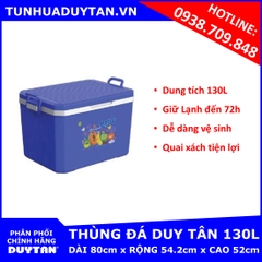 Thùng đá Duy Tân 130L (Xanh) giữ lạnh đến 72h với công nghệ PU FOAM