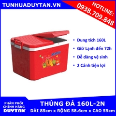 Thùng đá Duy Tân 160L 2 Cánh (Đỏ) giữ lạnh đến 72h với công nghệ PU FOAM