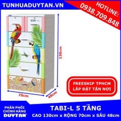 Tủ nhựa Duy Tân TABI-L 5 tầng ( Đa Sắc Chim Kéc )