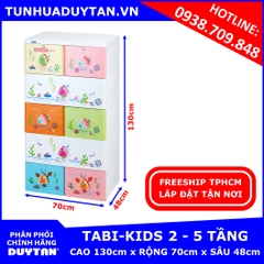 Tủ nhựa Duy Tân TABI KIDS 2 - 5 tầng Đa Sắc