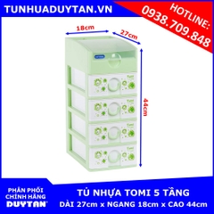 Tủ nhựa Duy Tân TOMI 5 tầng (Lá)
