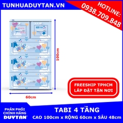 Tủ nhựa Duy Tân TABI 4 tầng Dương