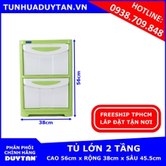 Tủ nhựa Duy Tân lớn 2 tầng Lá