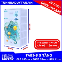 Tủ nhựa Duy Tân TABI S 5 tầng (Dương Mẫu Mới)