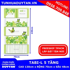 Tủ nhựa Duy Tân TABI-L 5 tầng ( Xanh Lá Bướm )