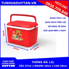 Thùng đá Duy Tân 12L (Đỏ)