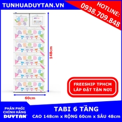 Tủ nhựa Duy Tân TABI 6 tầng Trắng