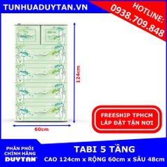 Tủ nhựa Duy Tân TABI 5 tầng Xanh lá