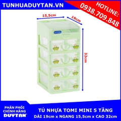 Tủ nhựa Duy Tân TOMI MINI 5 tầng (Lá)