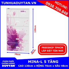 Tủ nhựa Duy Tân MINA-L 5 tầng (Trắng)