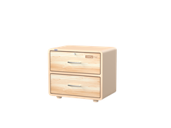 Tủ đầu giượng nhựa Duy Tân OMNI 2 ngăn (70 x 48 x 61 cm) 2 Tầng màu Gỗ Đậm