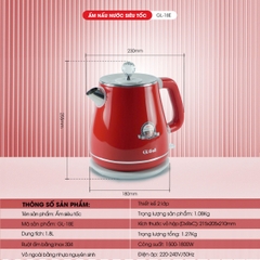Ấm siêu tốc 18E - 1.8 Lít - Bảo hành 2 năm
