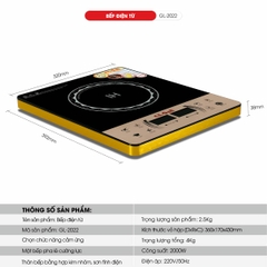 Bếp điện từ 2022 - Công suất 2000W - Bảo hành 1 năm